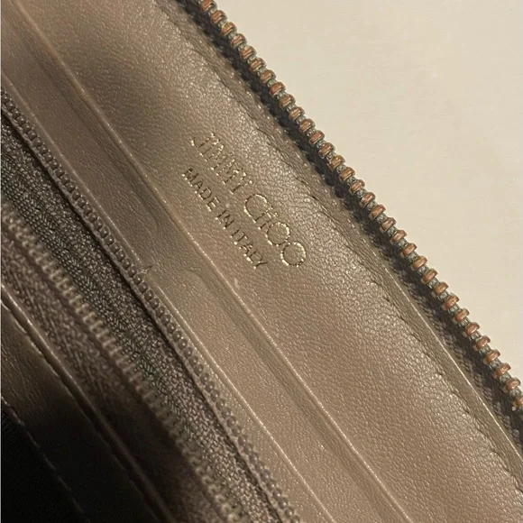 Jimmy Choo star studded long zippy wallet